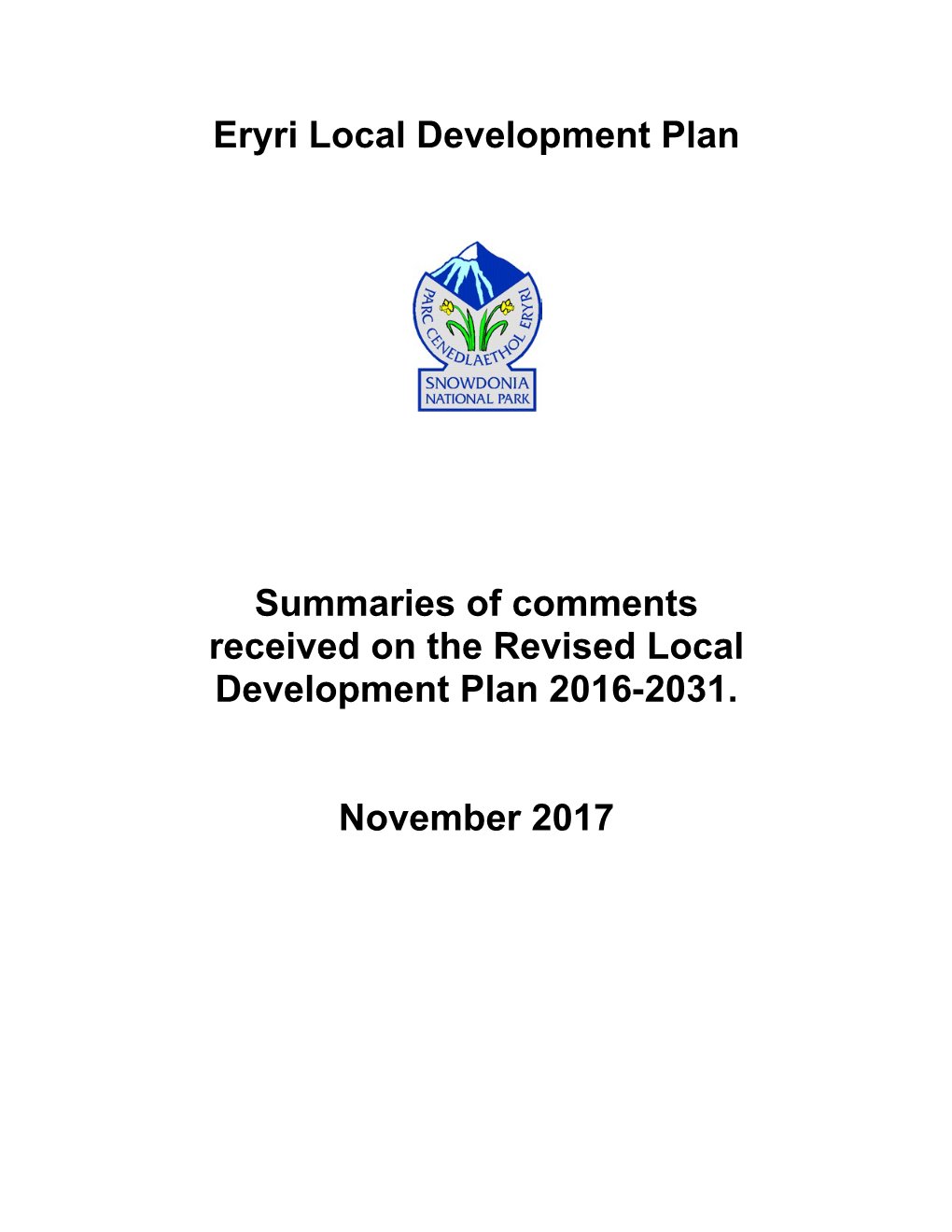 Summary of Comments Received on the Revised Local Development
