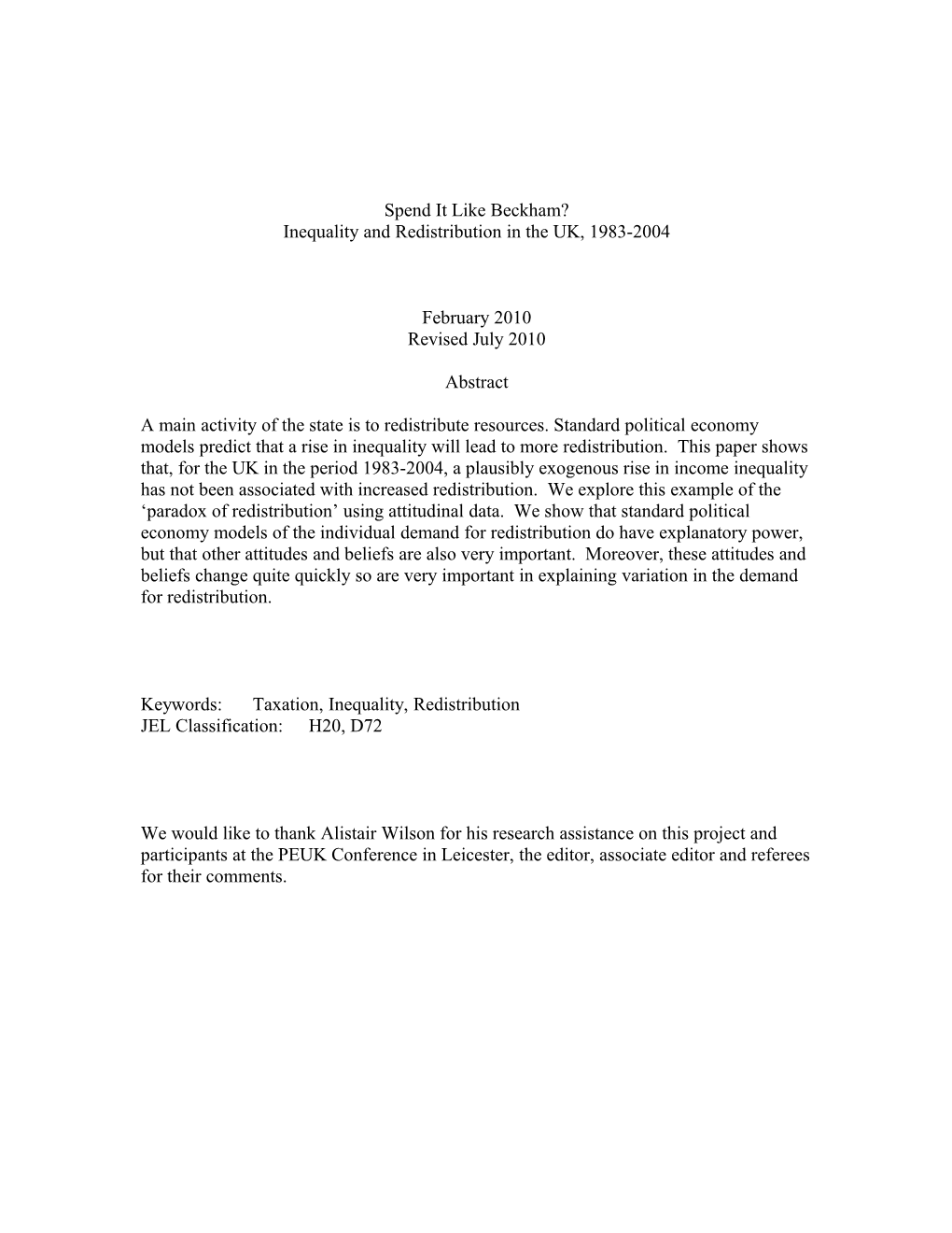 Assume That Individuals Can Be Indexed by Their Position, F, in the Hourly Rate Distribution