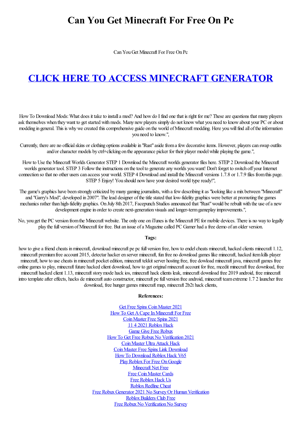 Can You Get Minecraft for Free on Pc
