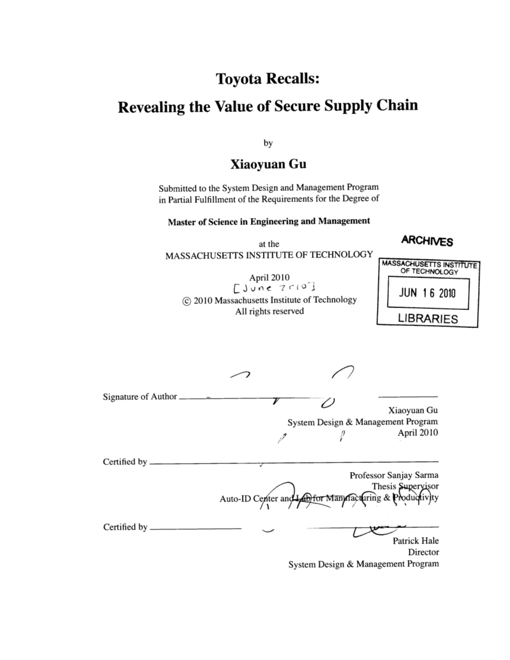 Toyota Recalls: Revealing the Value of Secure Supply Chain