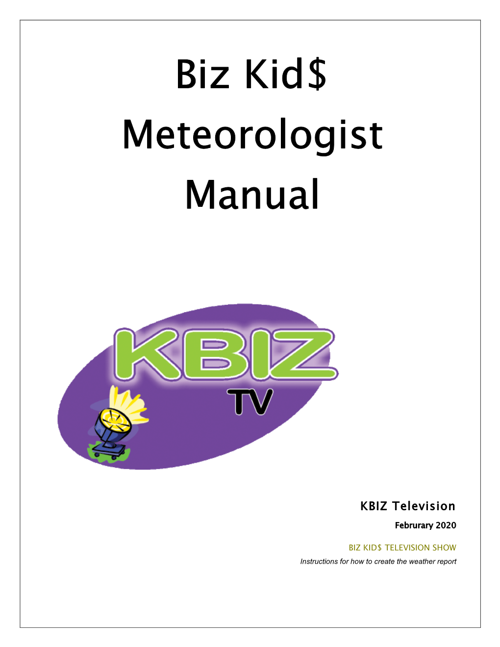 Meteorologist Manual