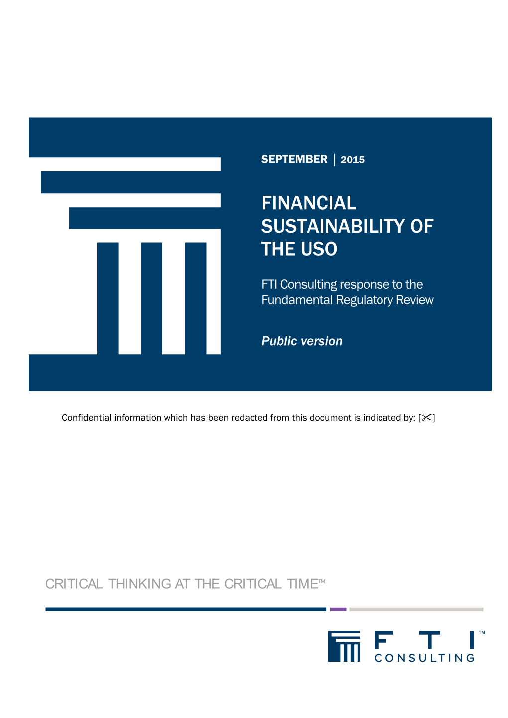 Financial Sustainability of the Uso