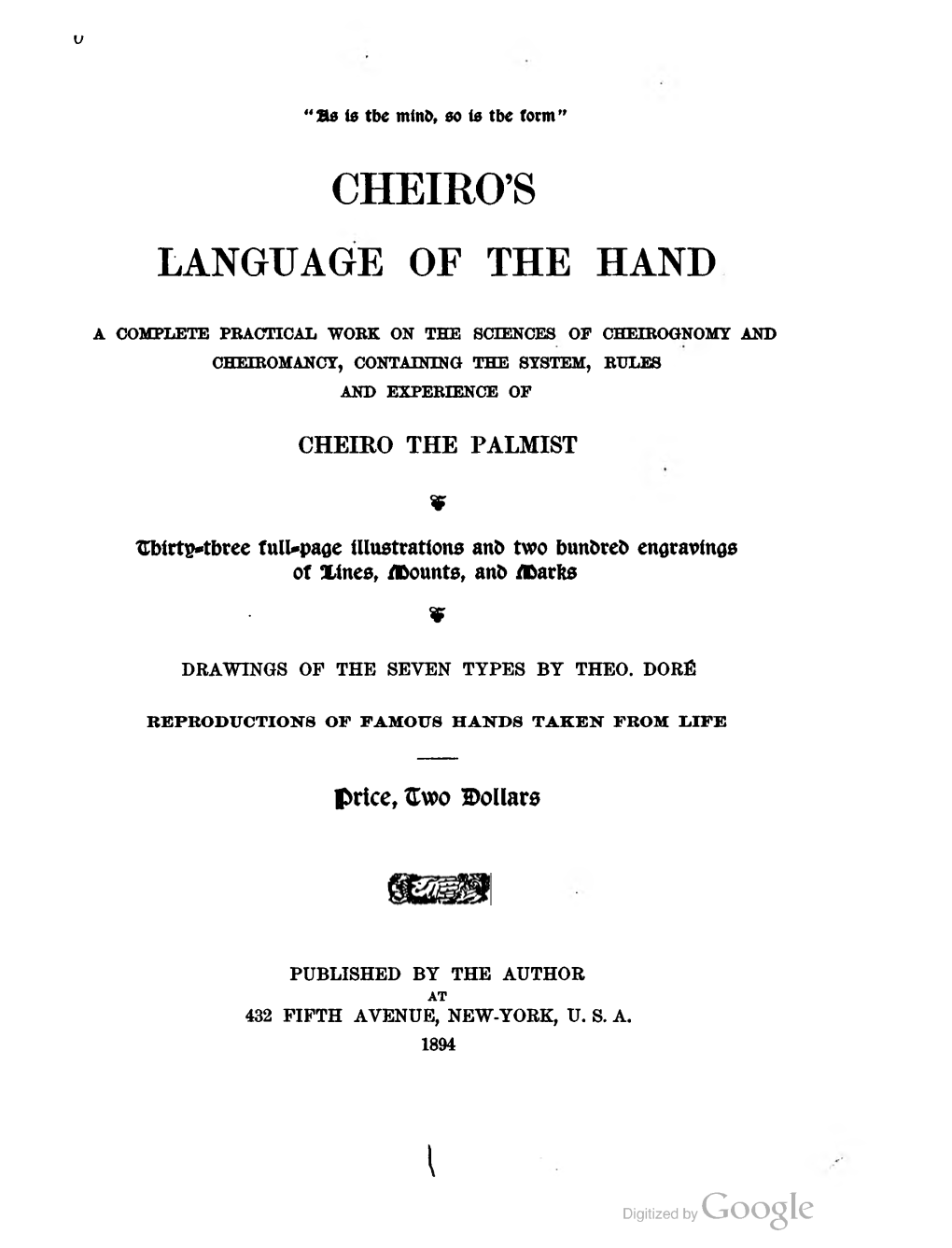 Cheiro's Language of the Hand