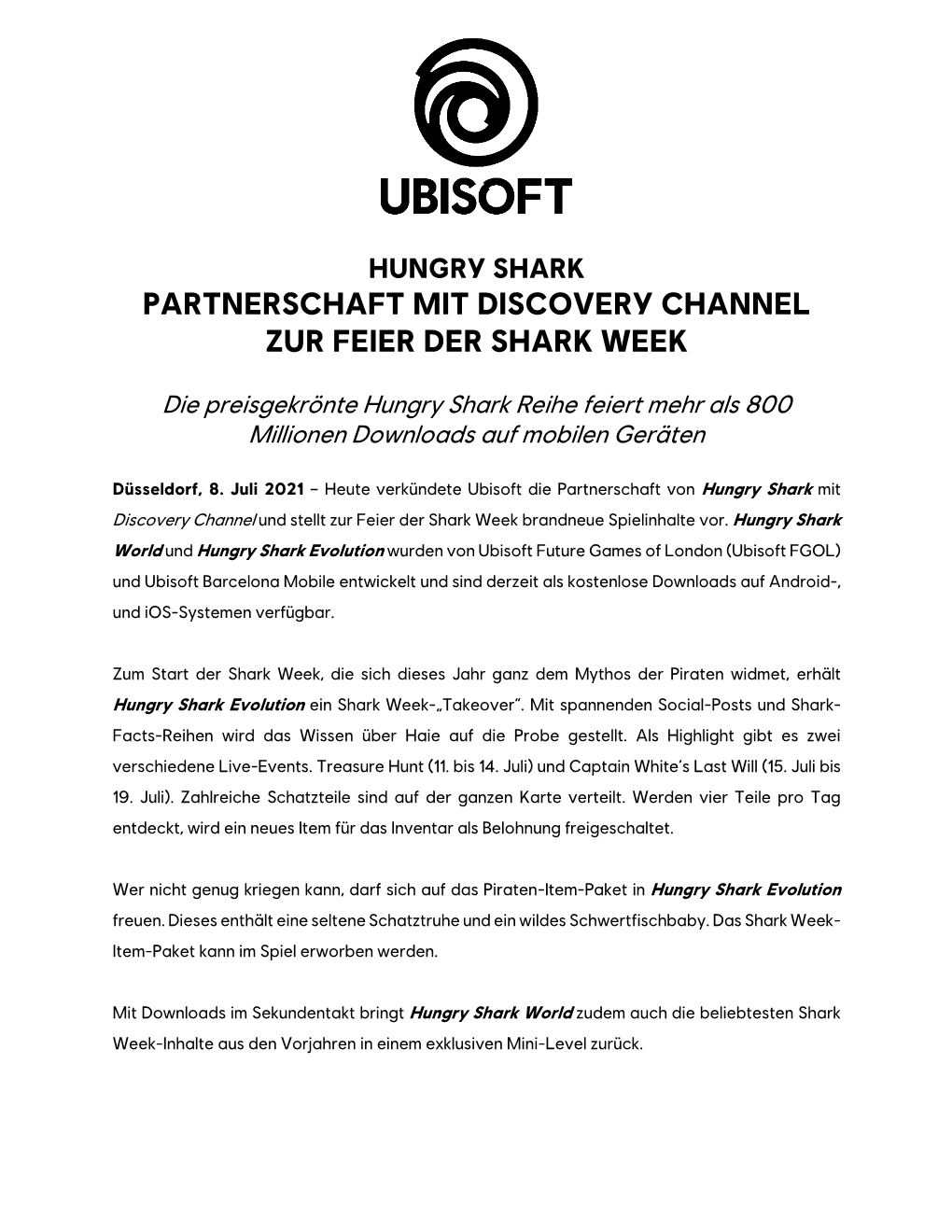 Partnerschaft Mit Discovery Channel Zur Feier Der Shark Week