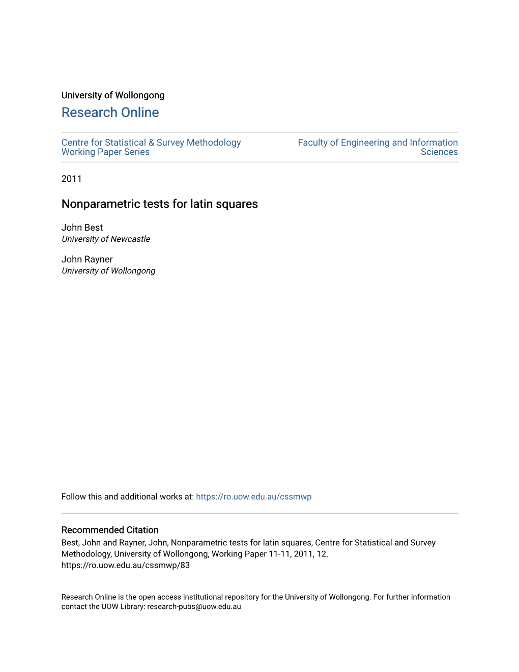 Nonparametric Tests for Latin Squares