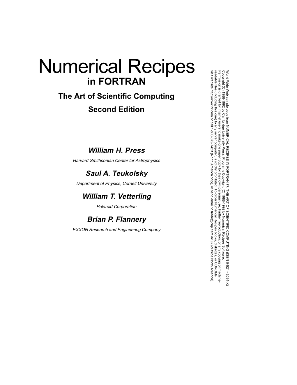 Numerical Recipes