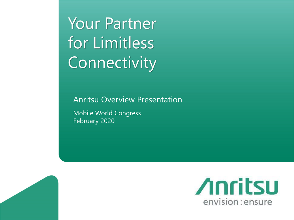 Your Partner for Limitless Connectivity