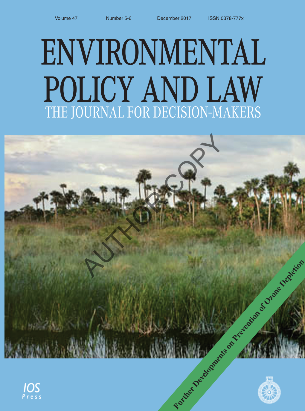 Environmental Policy and Law the Journal for Decision-Makers