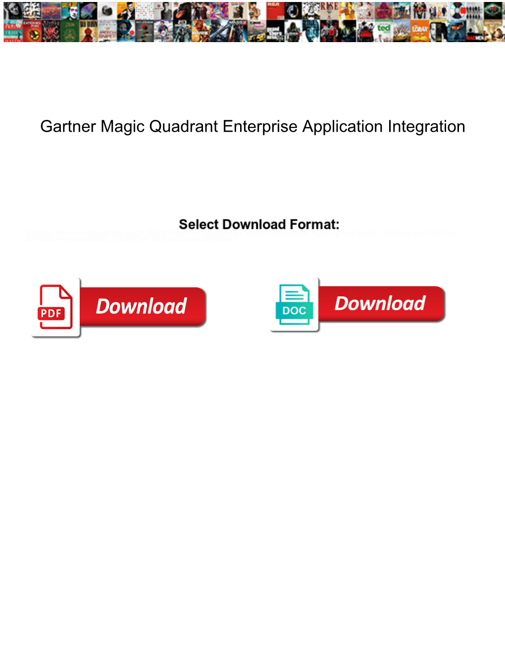 Gartner Magic Quadrant Enterprise Application Integration