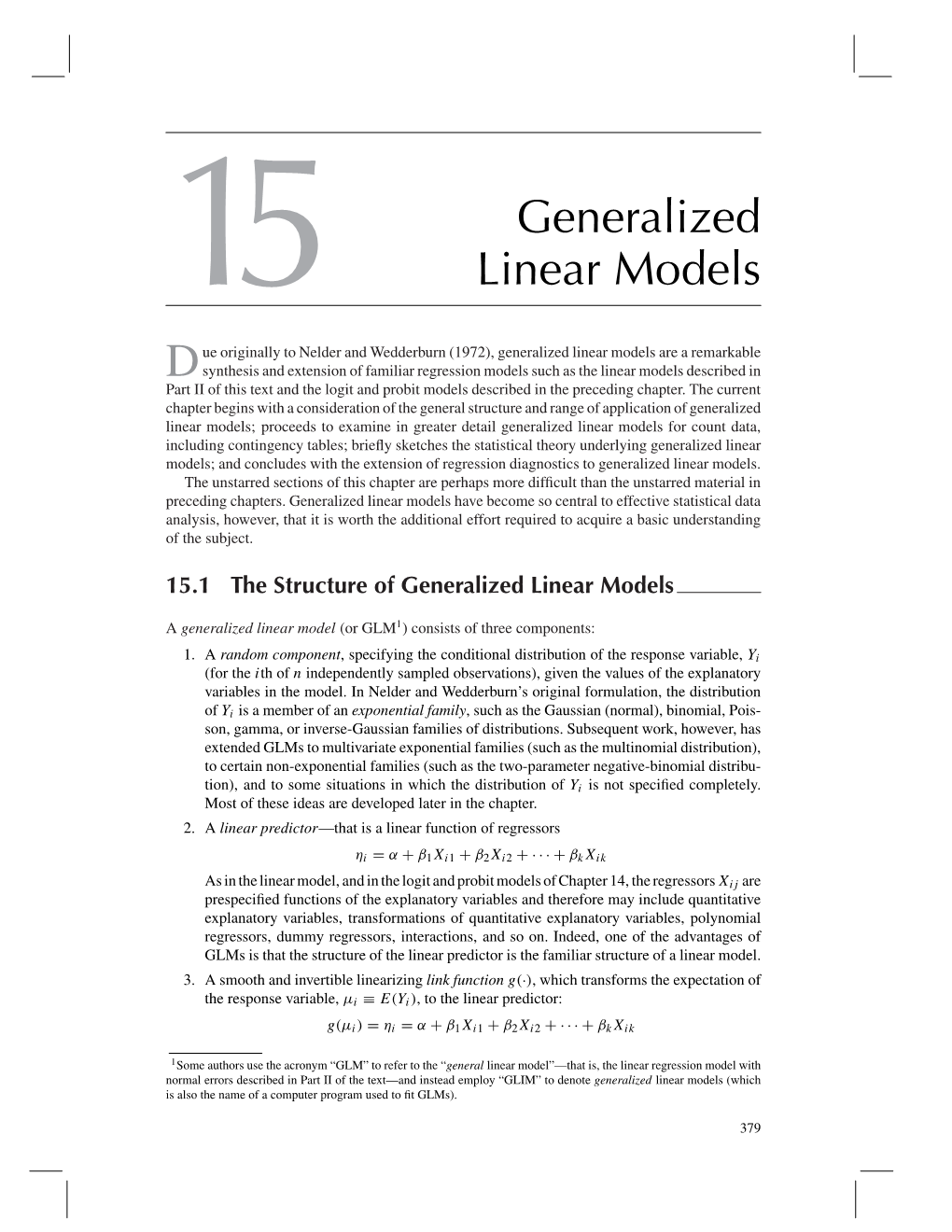 15 Generalized Linear Models
