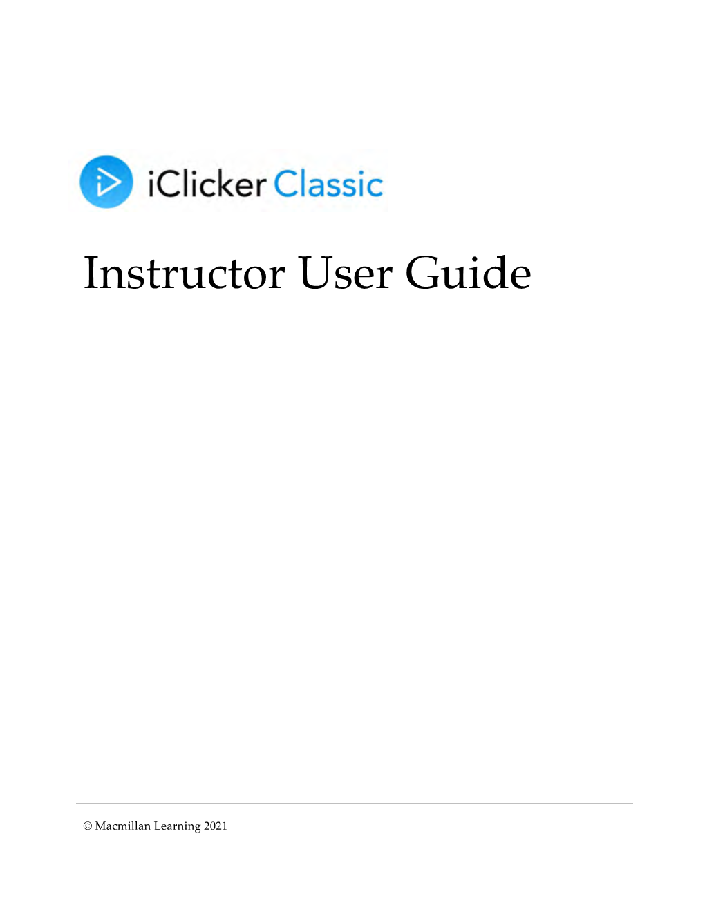 Instructor User Guide