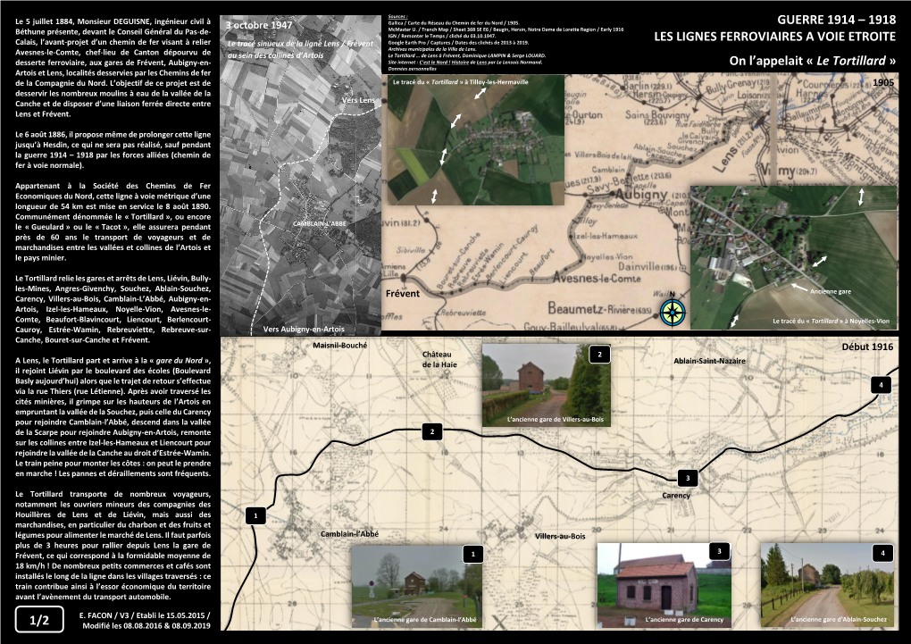 GUERRE 1914 – 1918 LES LIGNES FERROVIAIRES a VOIE ETROITE on L'appelait