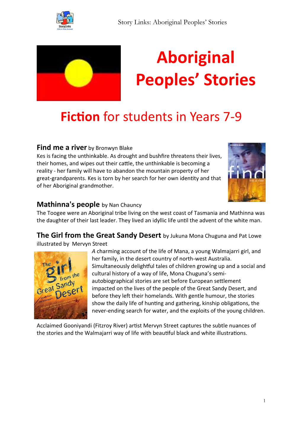 Aboriginal Peoples' Stories