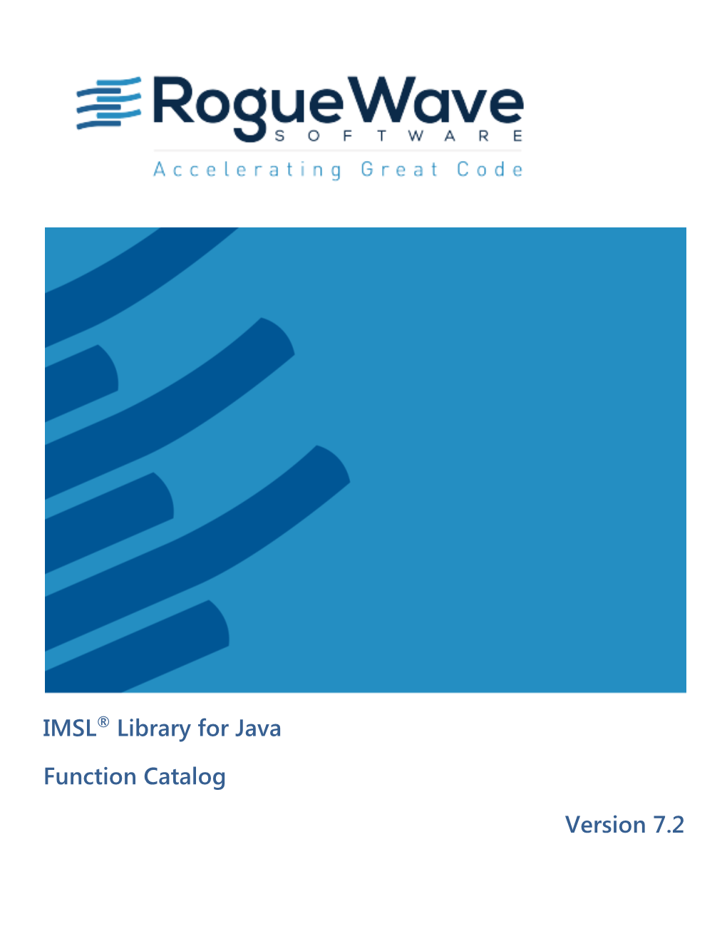 IMSL® Library for Java Function Catalog Version