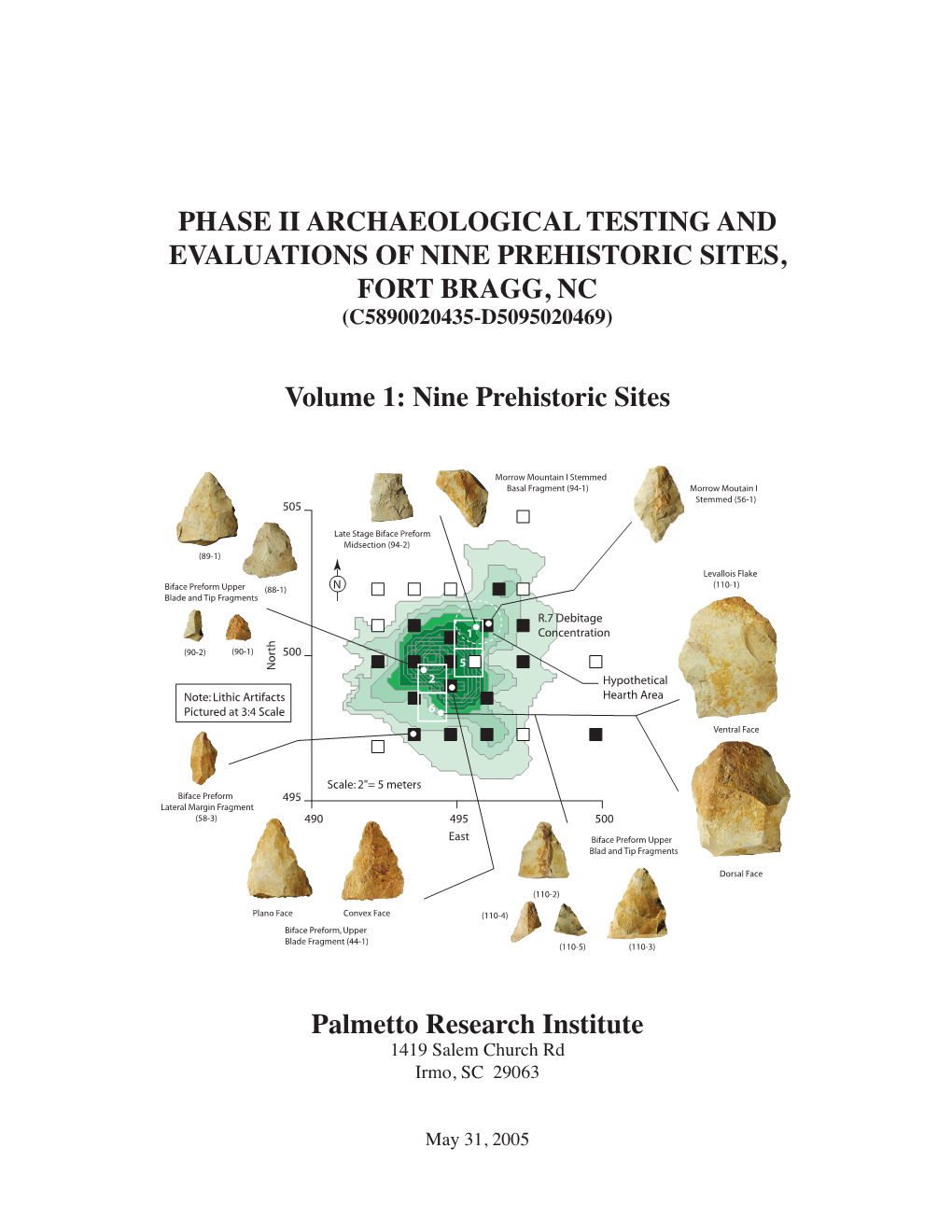 Phase Ii Archaeological Testing and Evaluations of Nine Prehistoric Sites, Fort Bragg, Nc (C5890020435-D5095020469)