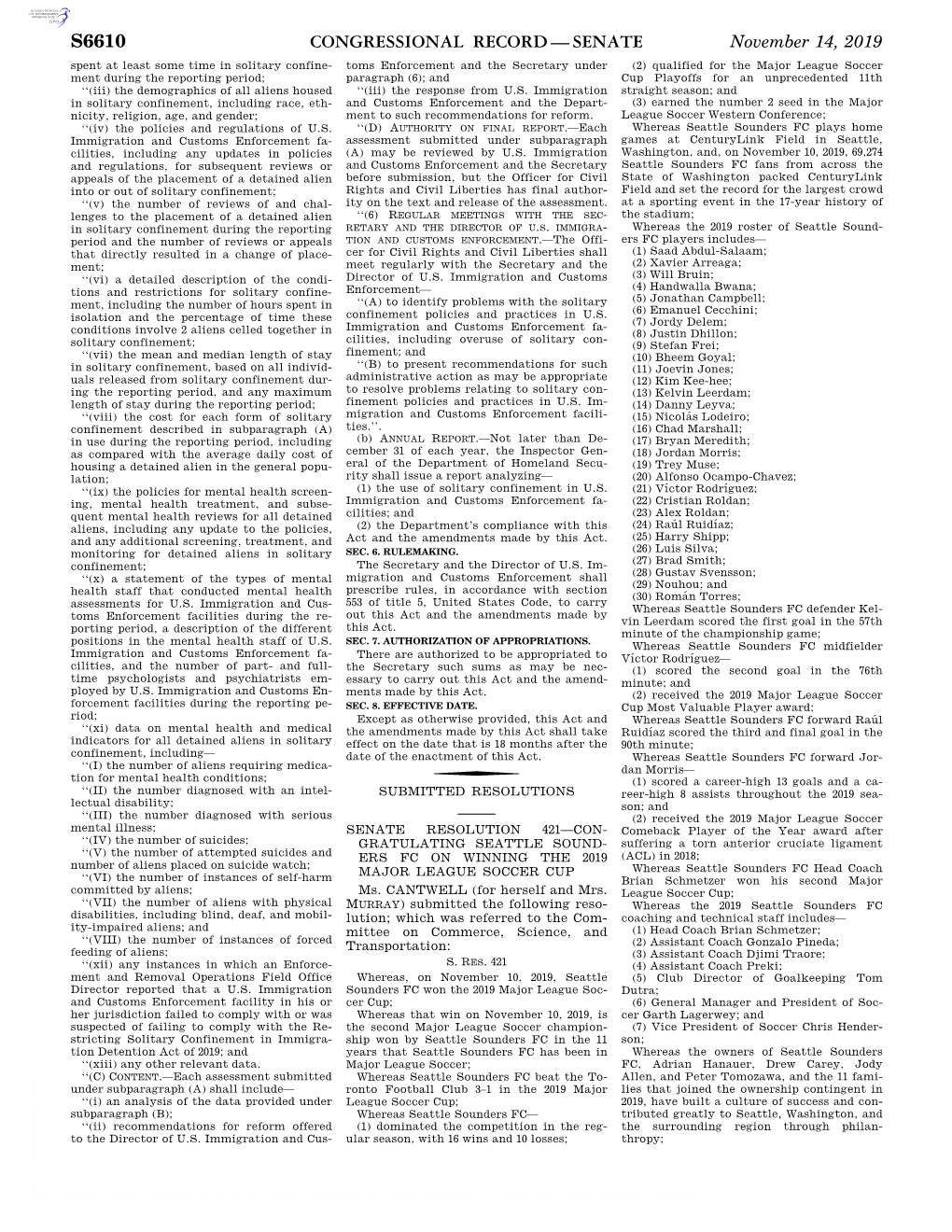 Congressional Record—Senate S6610