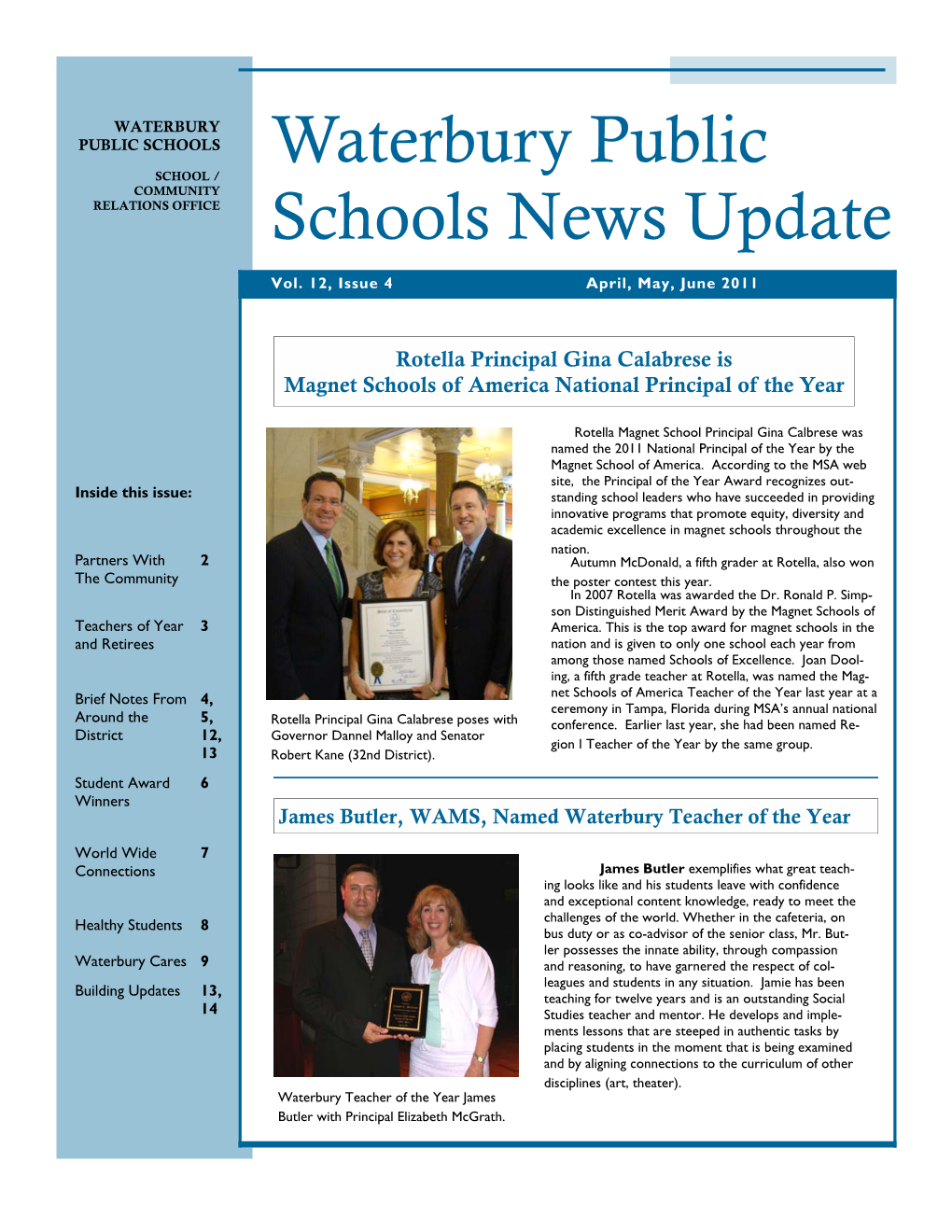 Waterbury Public Schools News Update