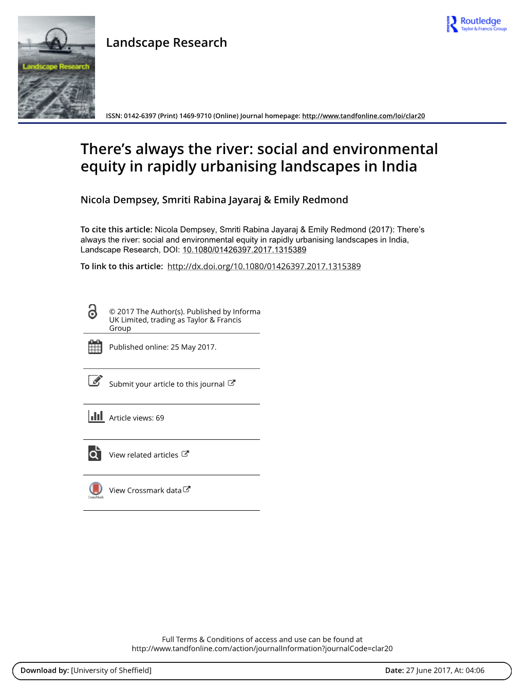 Social and Environmental Equity in Rapidly Urbanising Landscapes in India