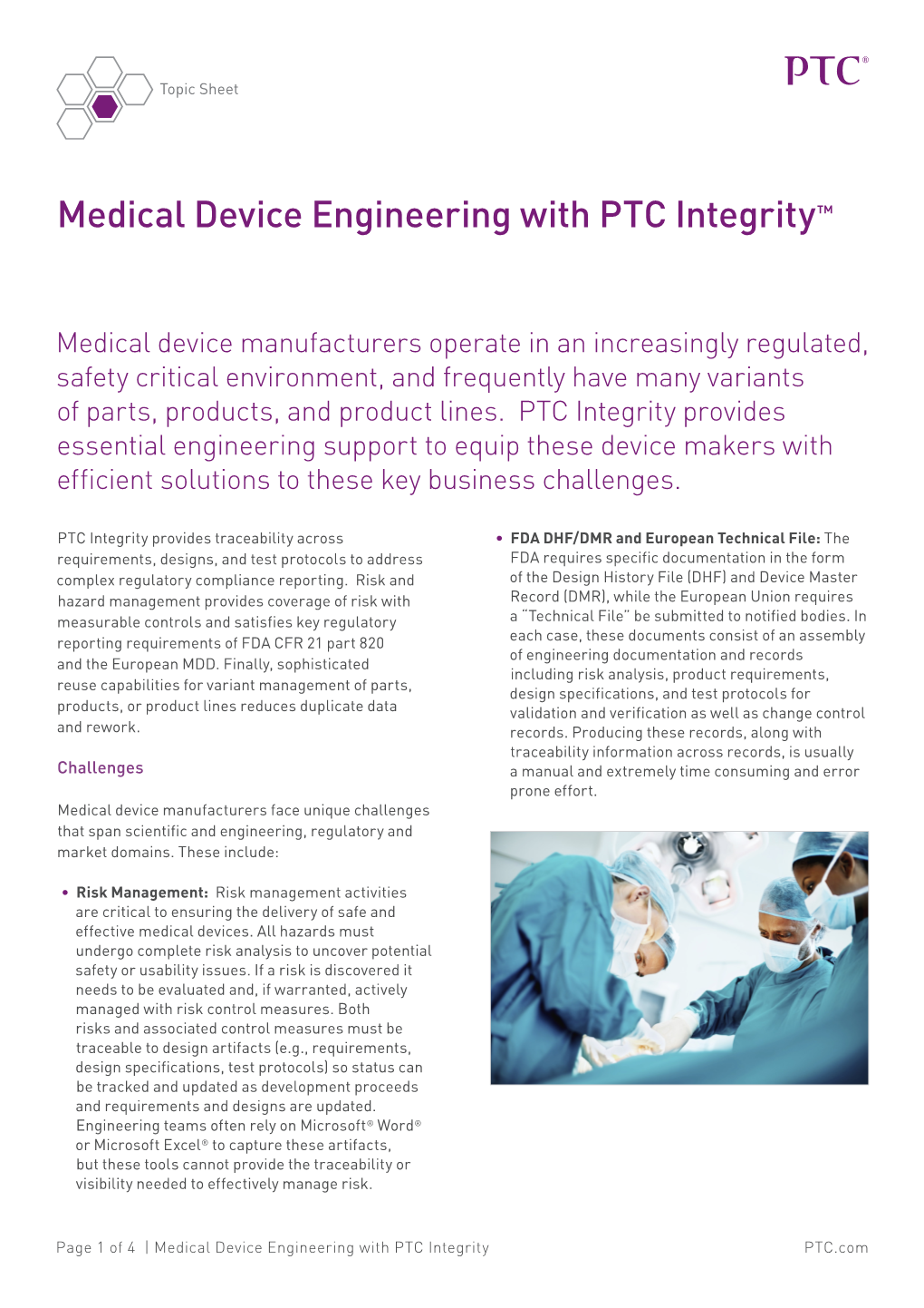 Medical Device Engineering with PTC Integrity™