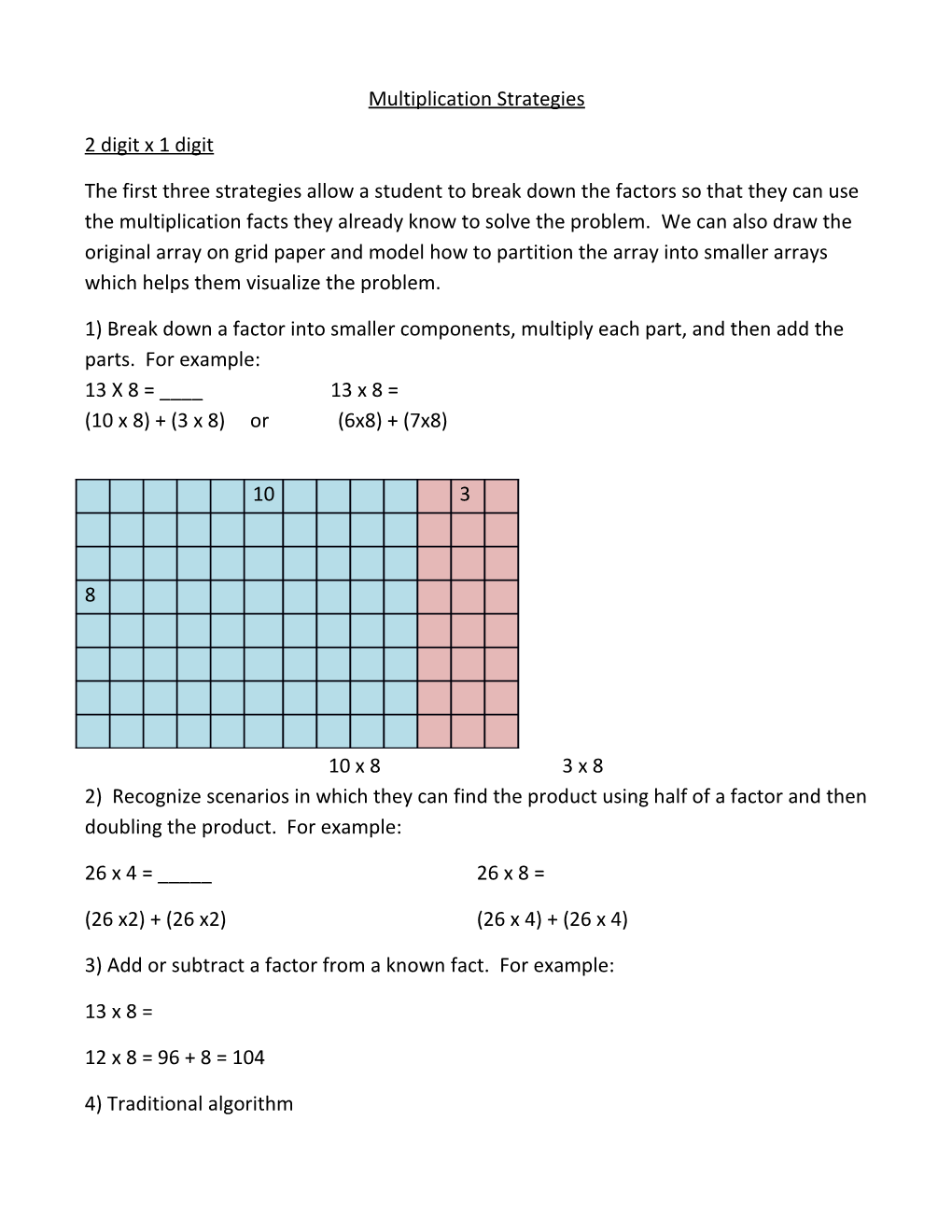 Multiplication Strategies