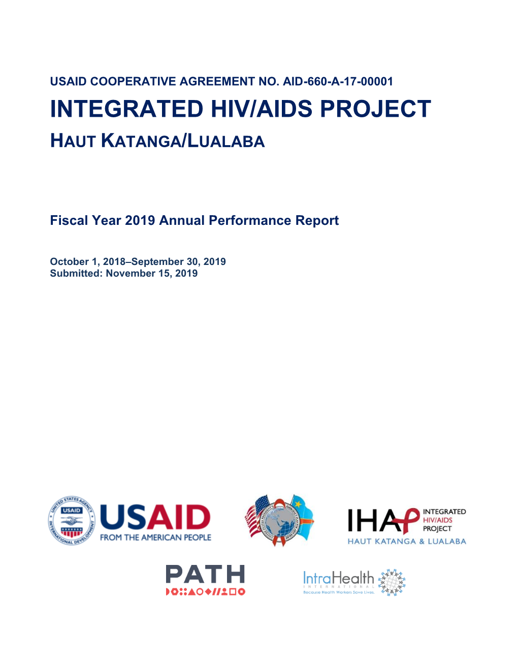 Integrated Hiv/Aids Project Haut Katanga/Lualaba