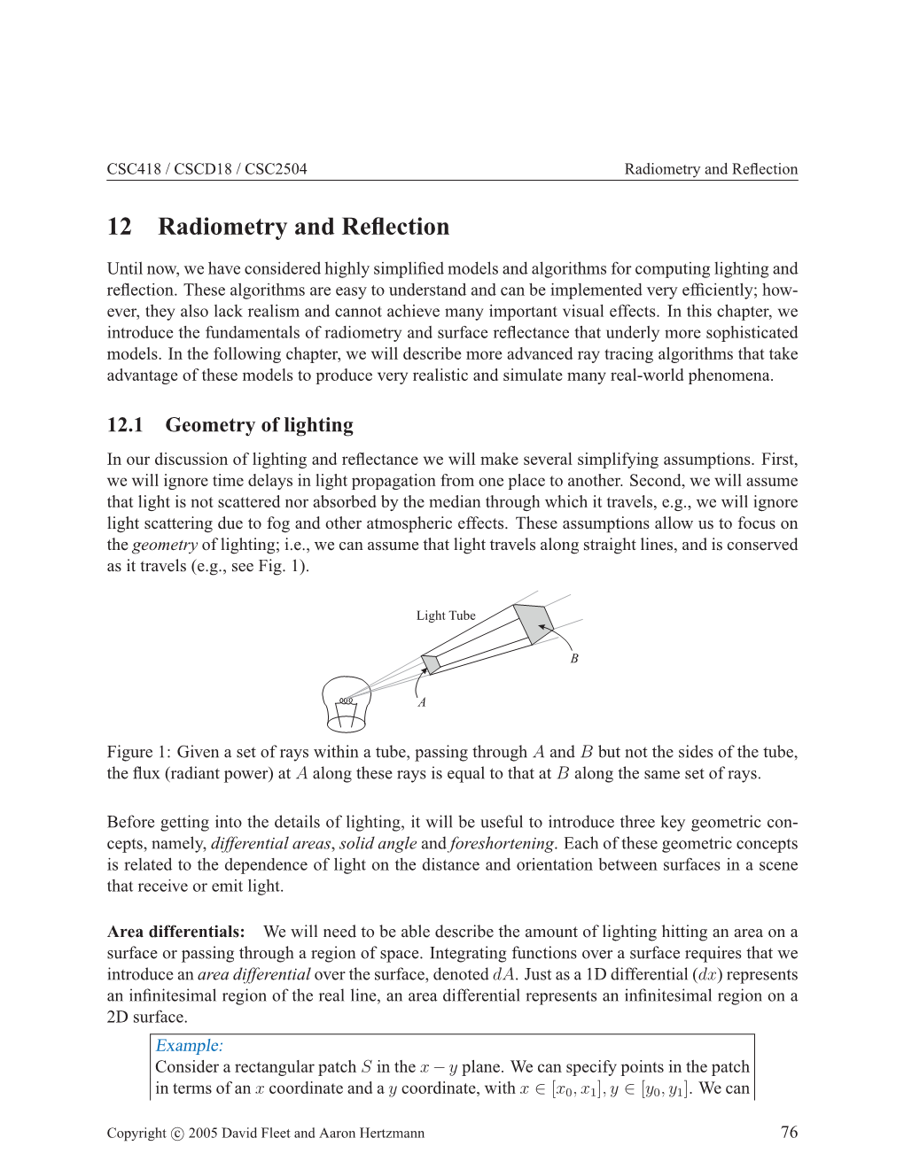 12 Radiometry and Reflection