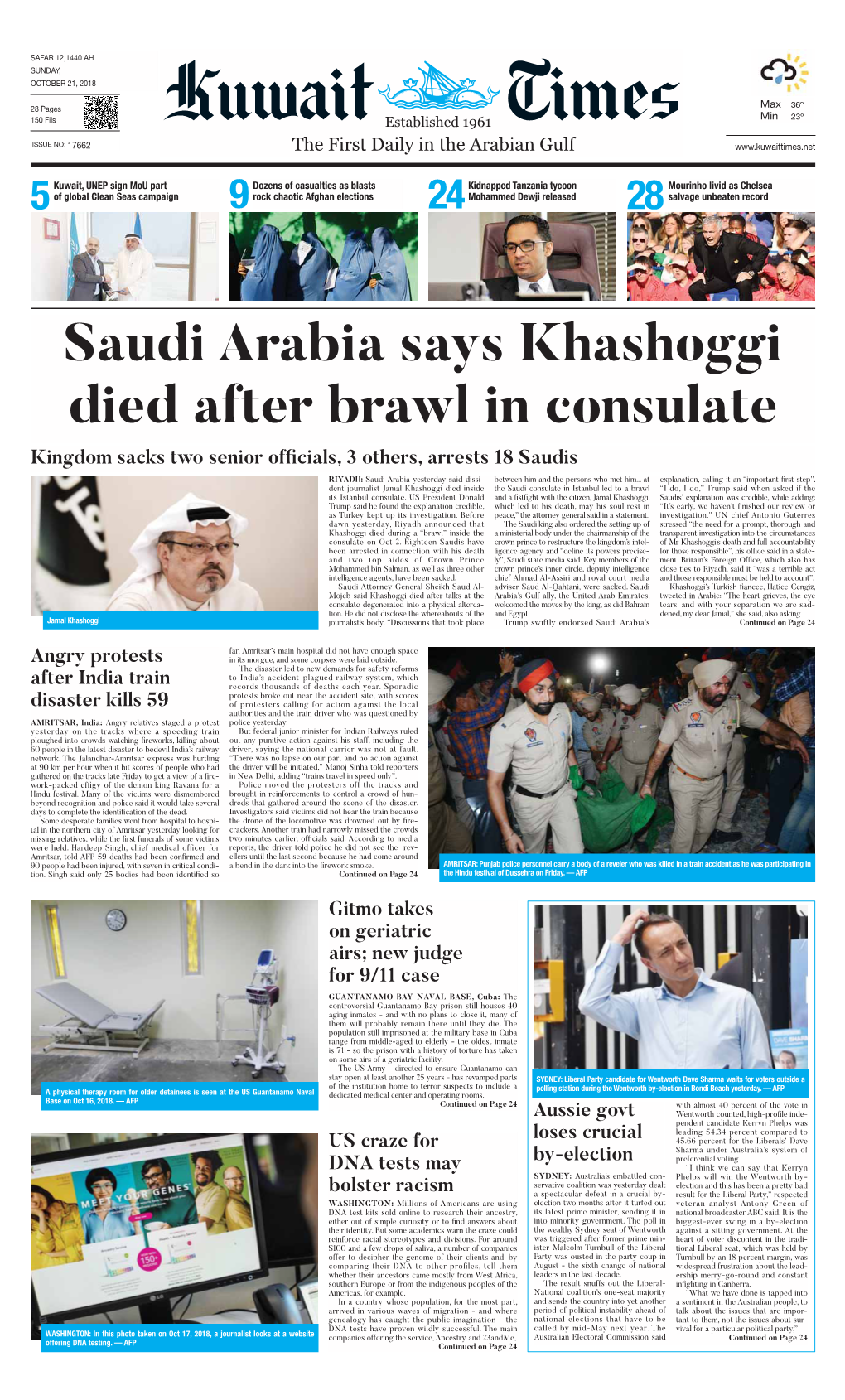 Saudi Arabia Says Khashoggi Died After Brawl in Consulate