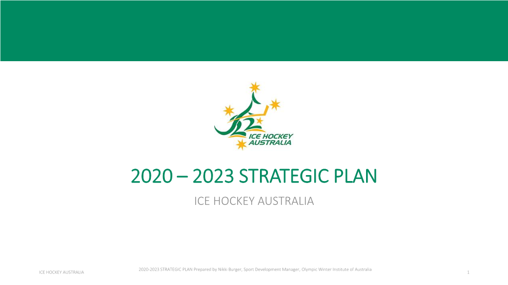 Strategic Plan Ice Hockey Australia