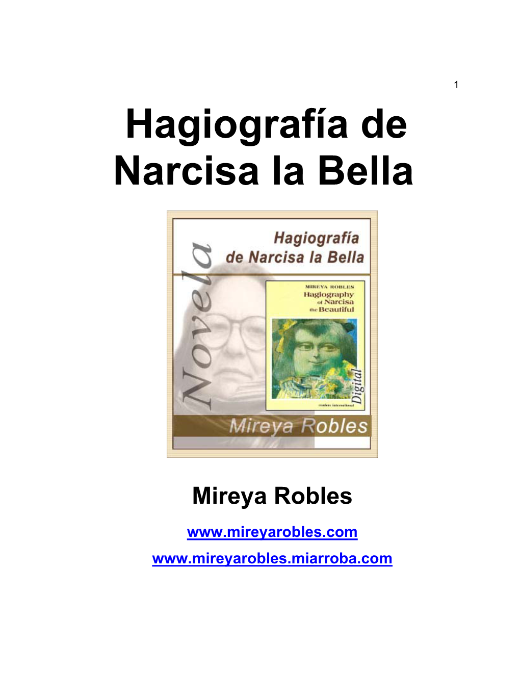 Hagiografía De Narcisa La Bella