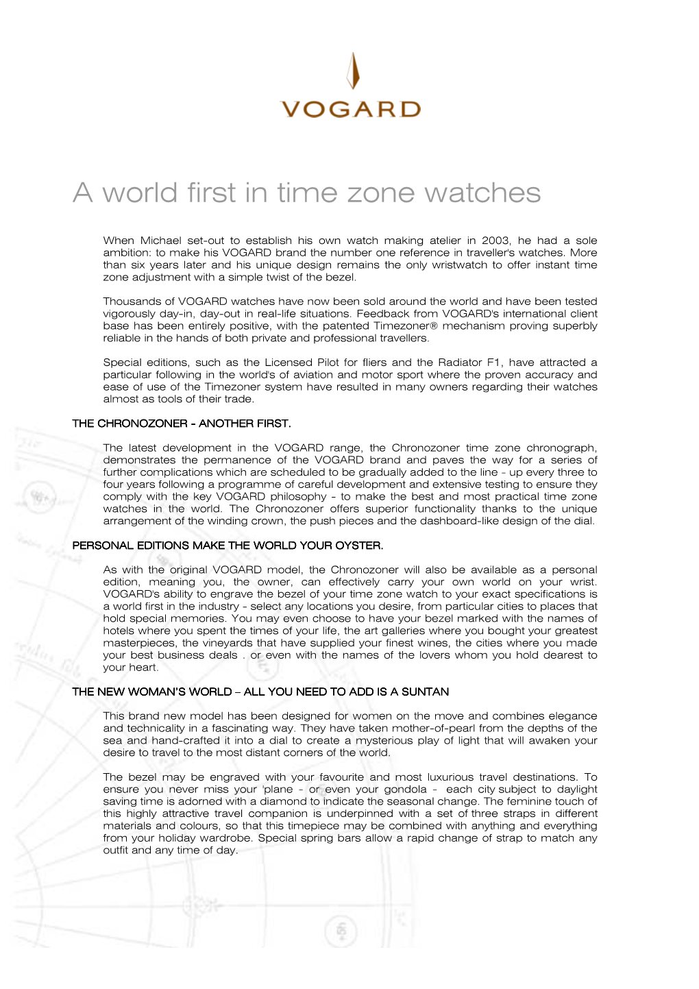 A World First in Time Zone Watches