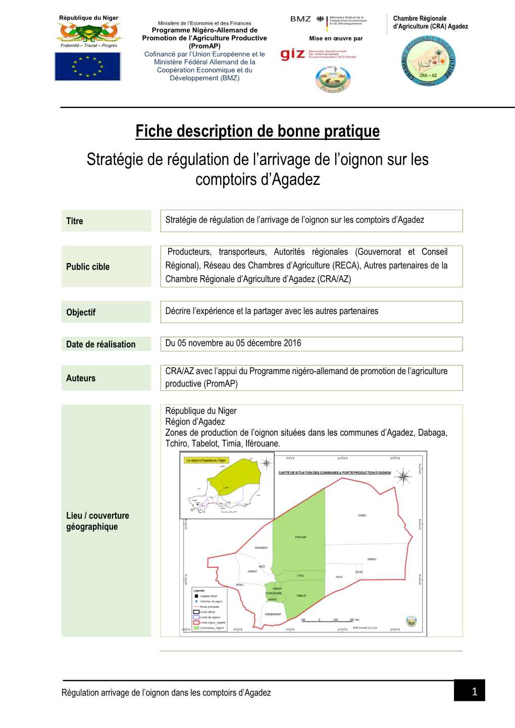 Fiche Description De Bonne Pratique Stratégie De Régulation De L'arrivage