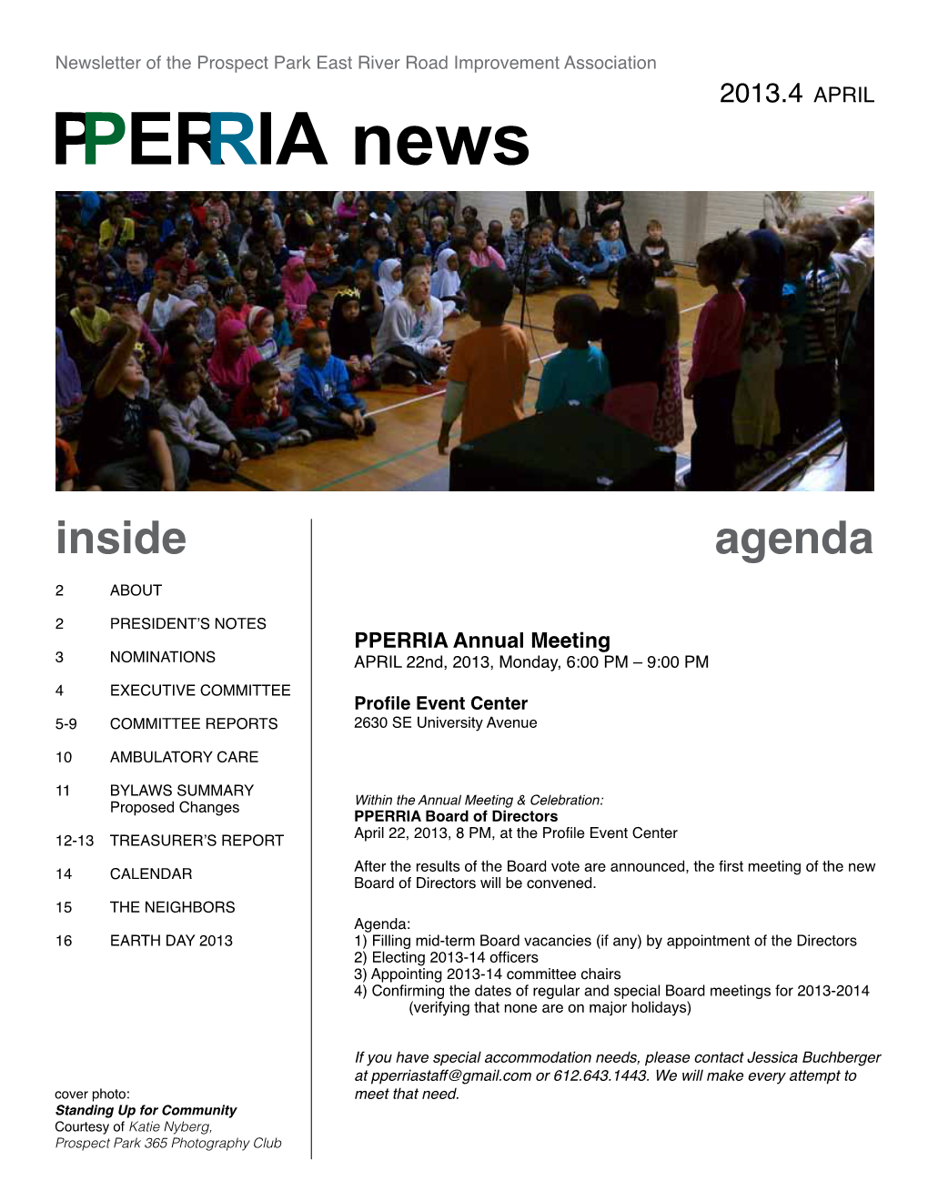 April, 2013 PPERRIA Newsletter