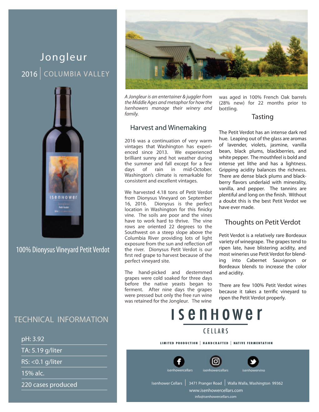 2016 Jongleur Petit Verdot