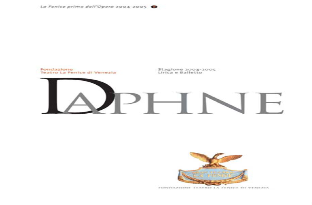 "Daphne" Programma Di Sala