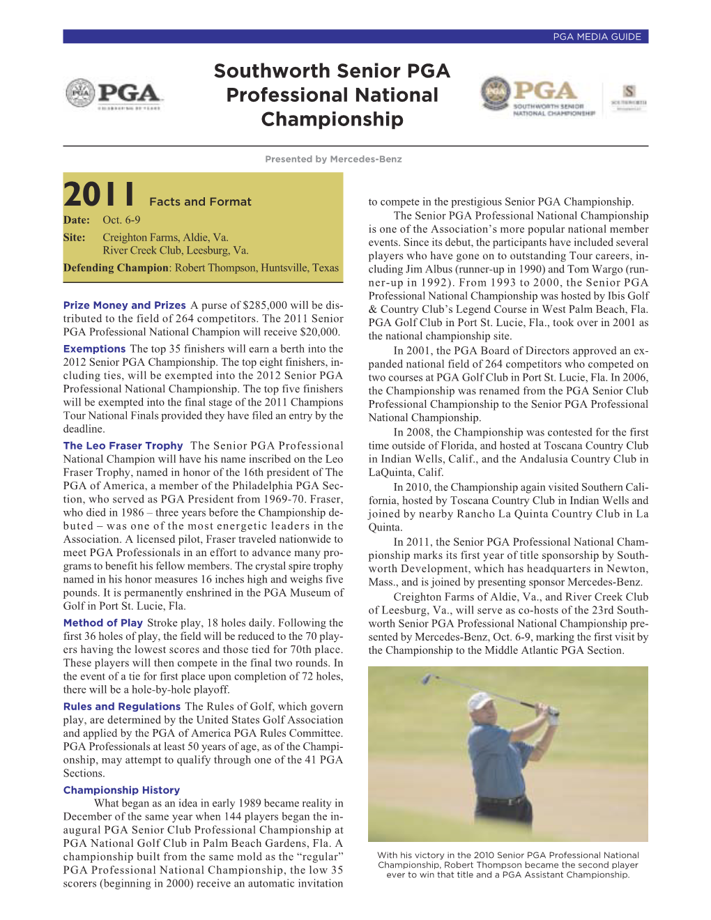 Southworth Senior PGA Professional National Championship