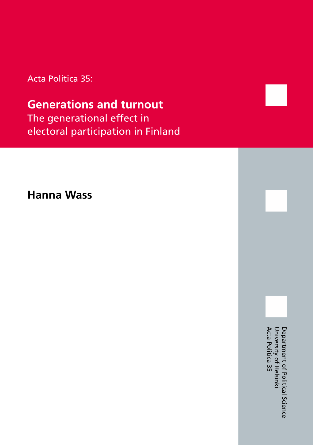 The Generational Effect in Electoral Participation in Finland