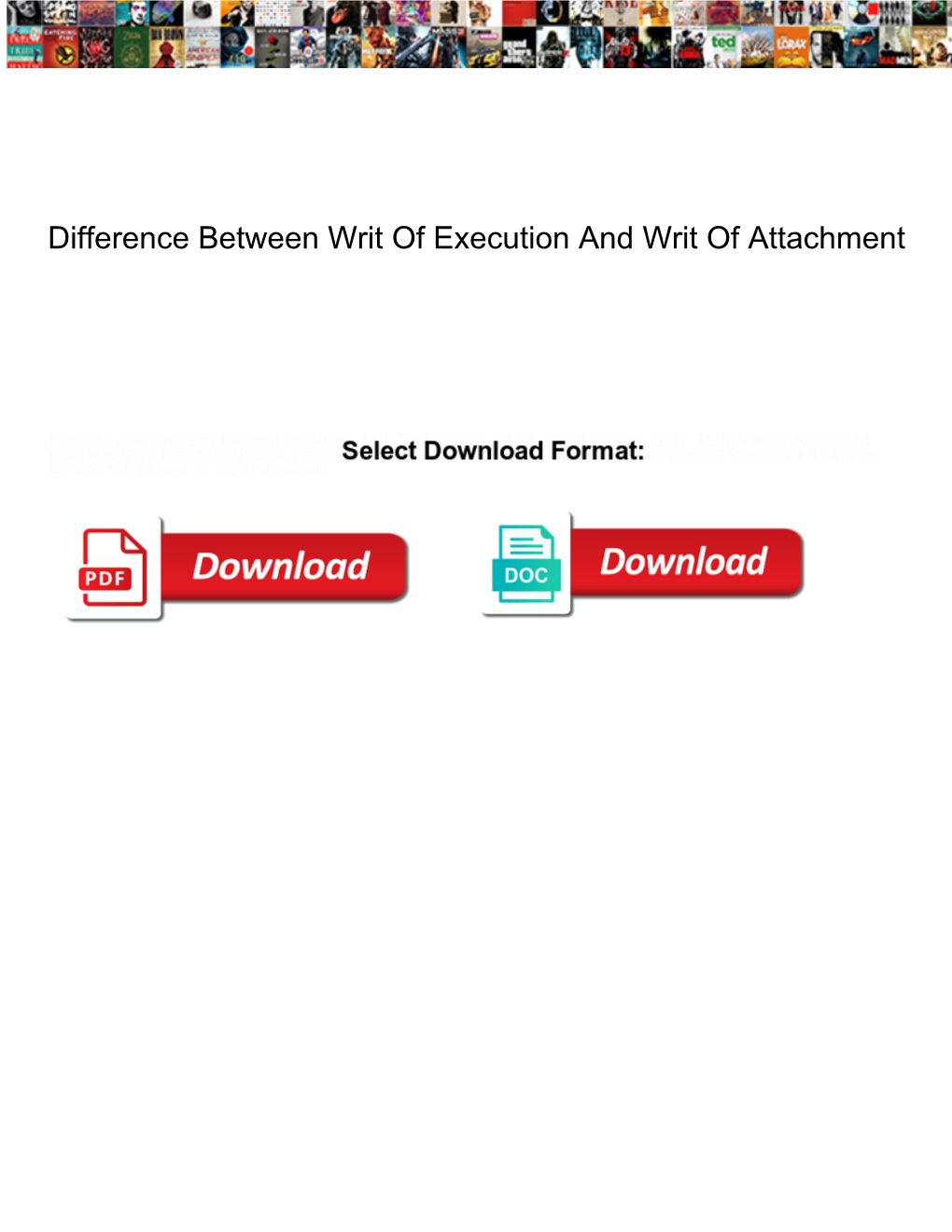 Difference Between Writ of Execution and Writ of Attachment