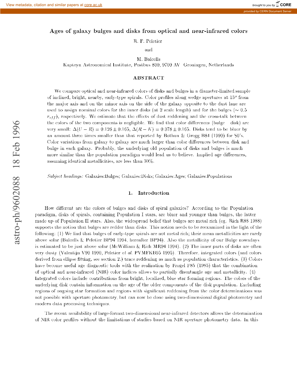 Ages of Galaxy Bulges and Disks from Optical and Near-Infrared Colors