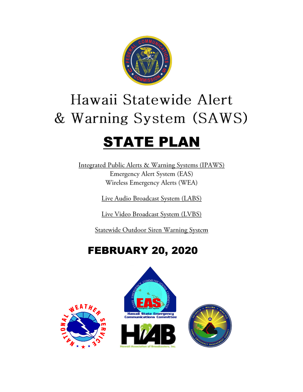 Hawaii SAWS State Plan