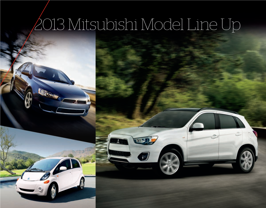 2013 Mitsubishi Model Line Up