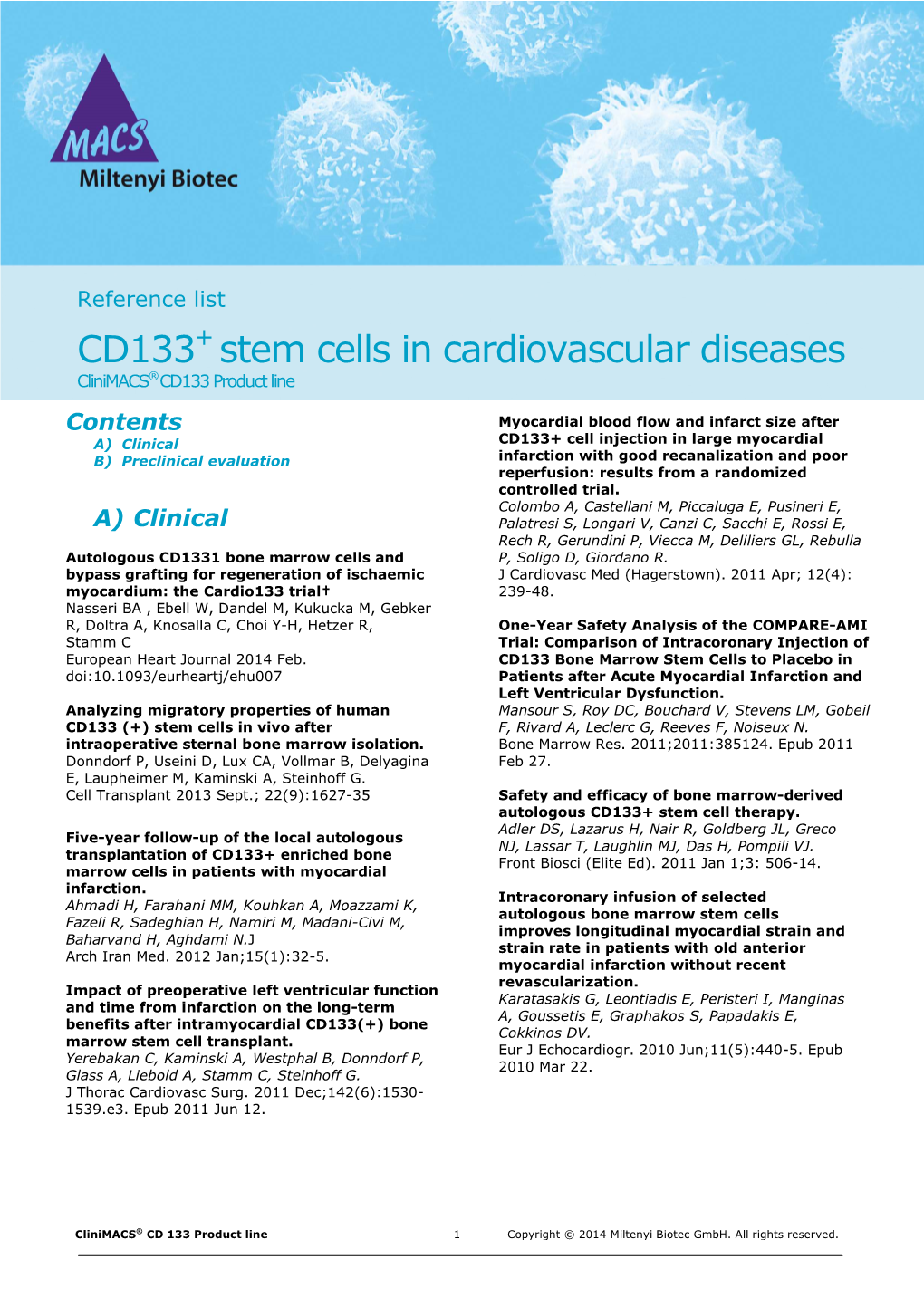 CD133 Stem Cells in Cardiovascular Diseases