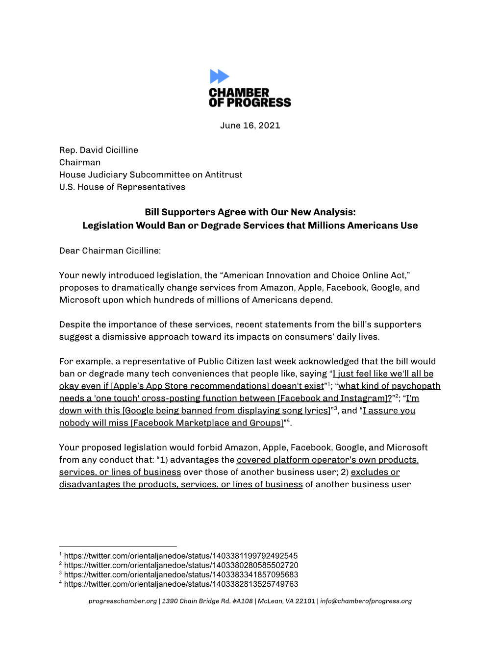 Cicilline Letter 061621