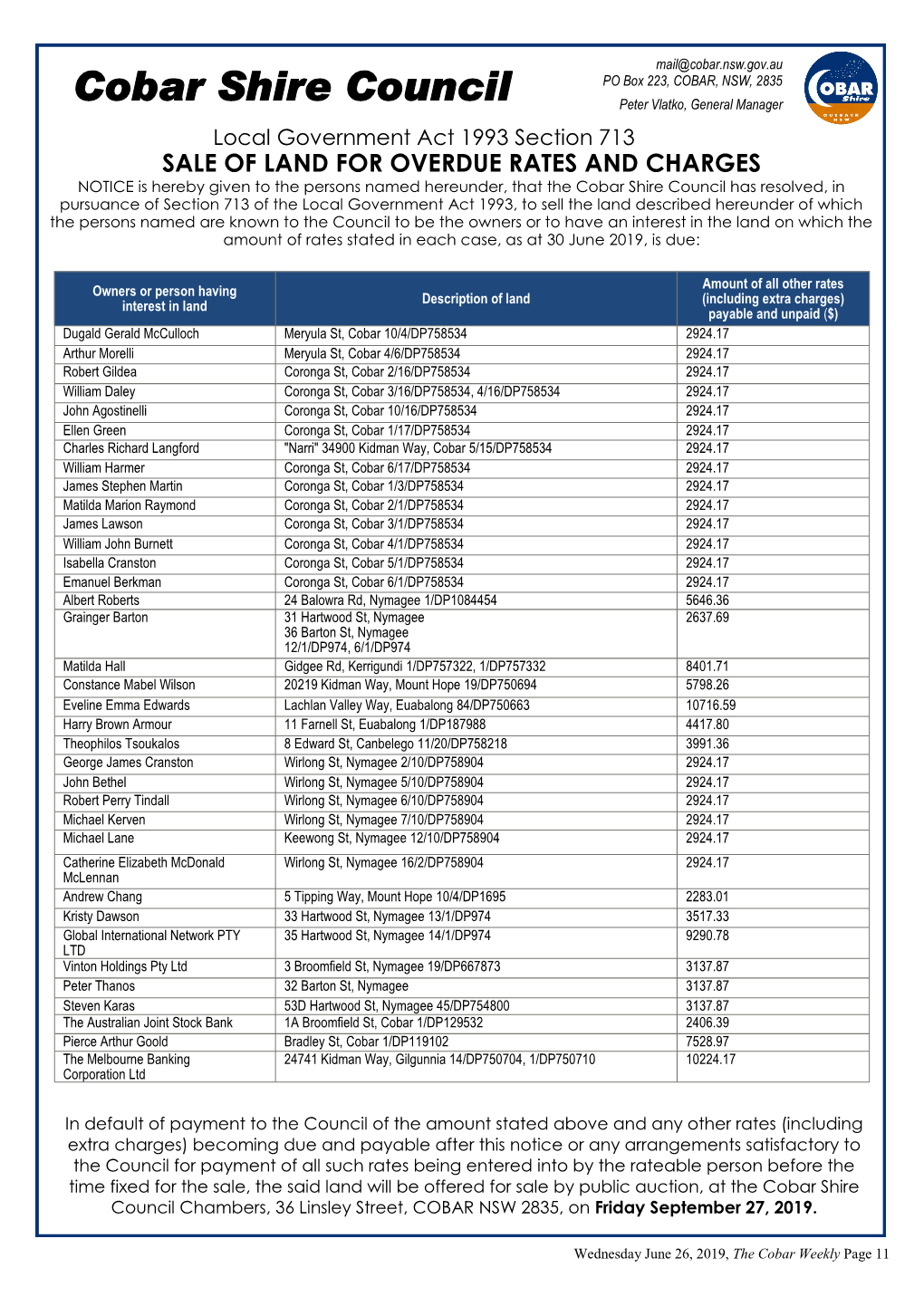 Cobar Shire Council