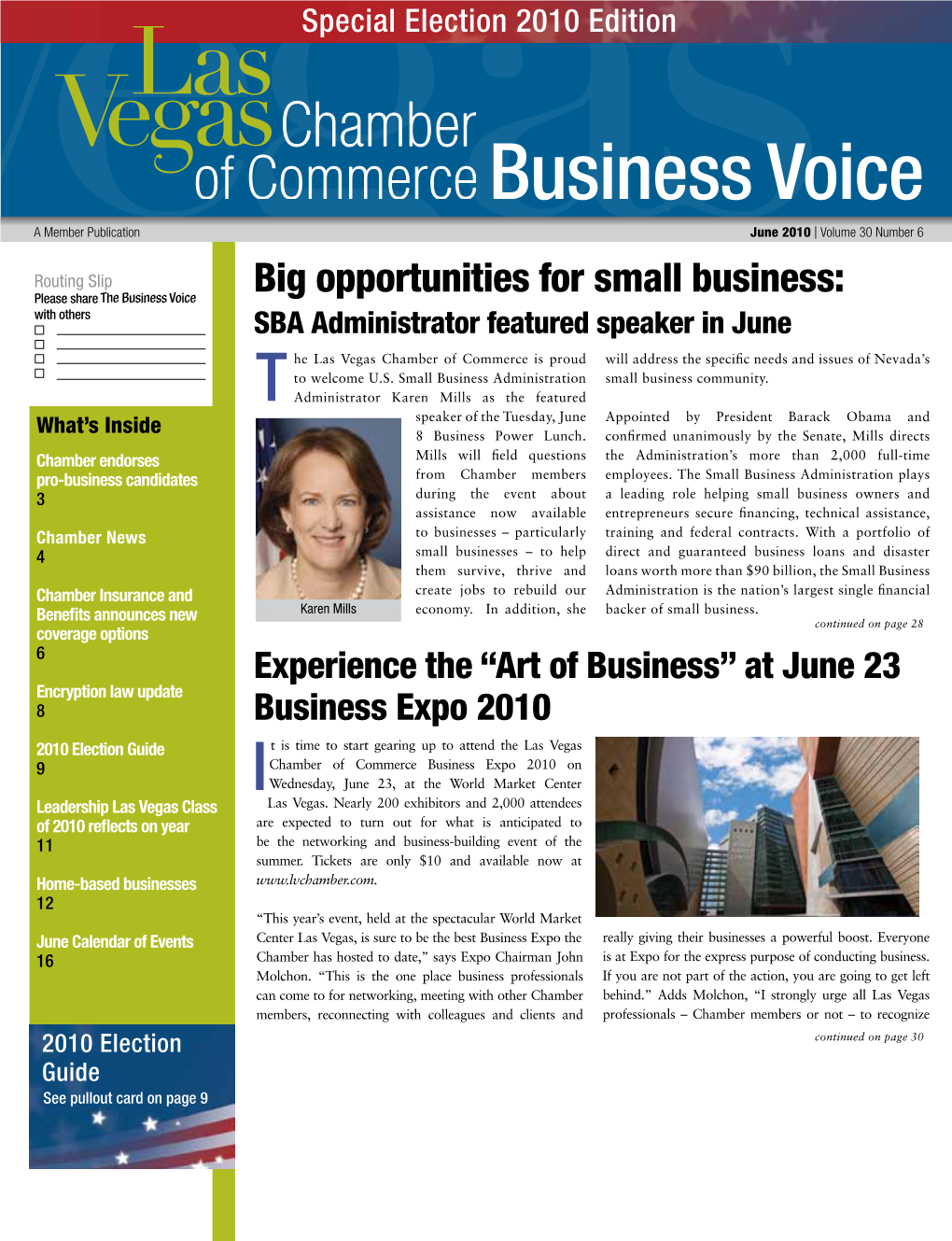 Business Voice a Member Publication June 2010 | Volume 30 Number 6