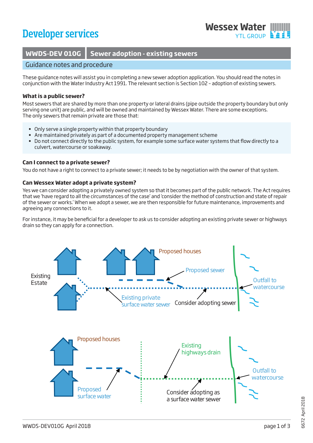 Guidance Notes for the Adoption of Existing Sewers