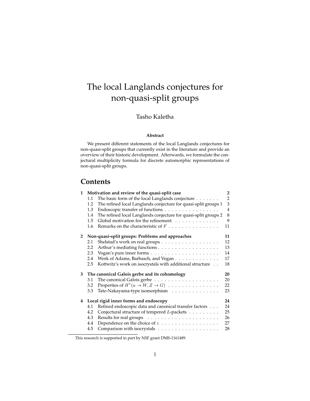 The Local Langlands Conjectures for Non-Quasi-Split Groups