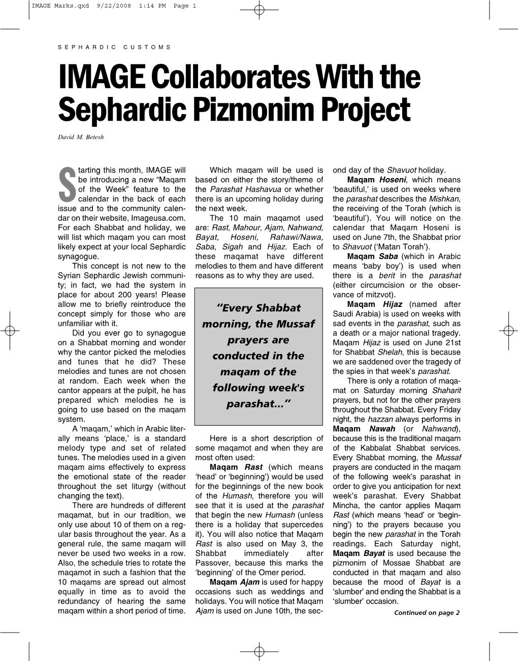 IMAGE Marks.Qxd 9/22/2008 1:14 PM Page 1