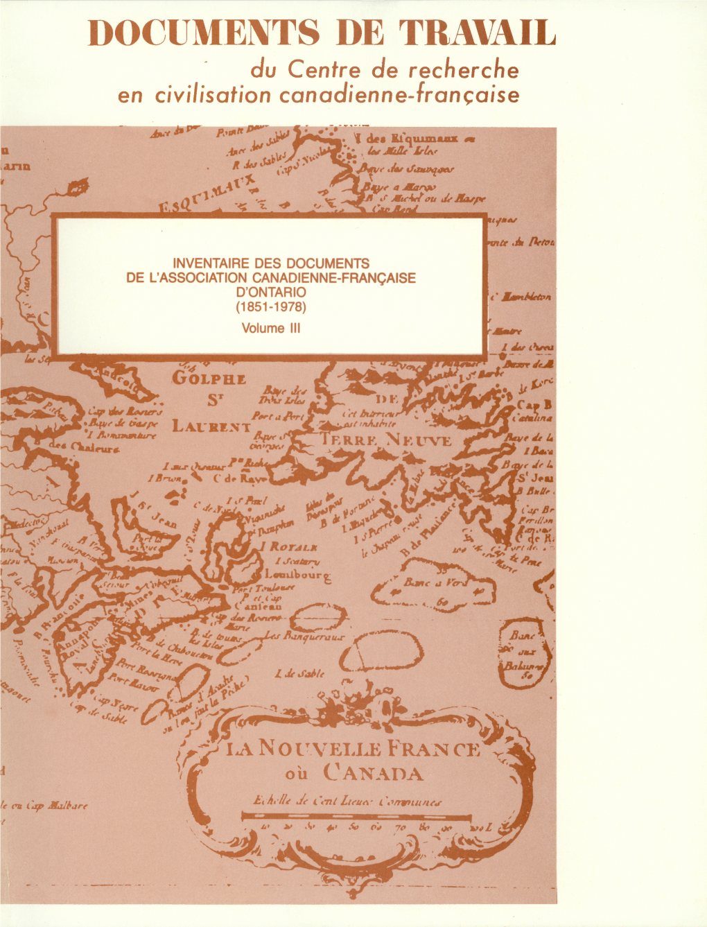Inventaire Des Documents De L'association Canadienne-Française