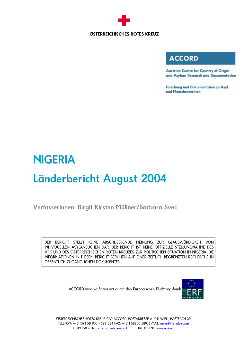 NIGERIA Länderbericht August 2004