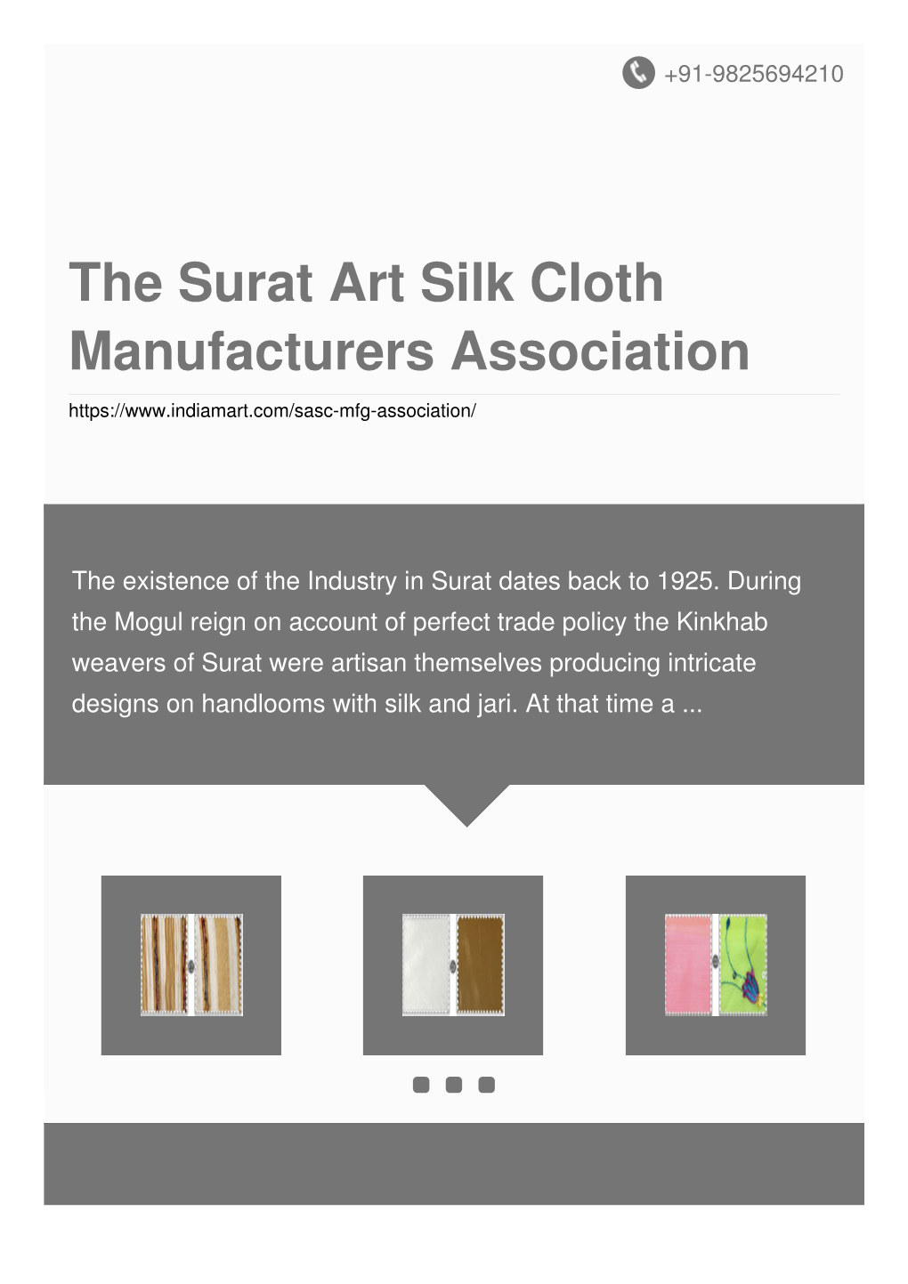 The Surat Art Silk Cloth Manufacturers Association